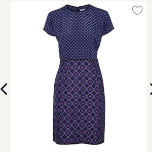 Victoria Beckham Silk Jacquard Geometric Print 4 NWOT